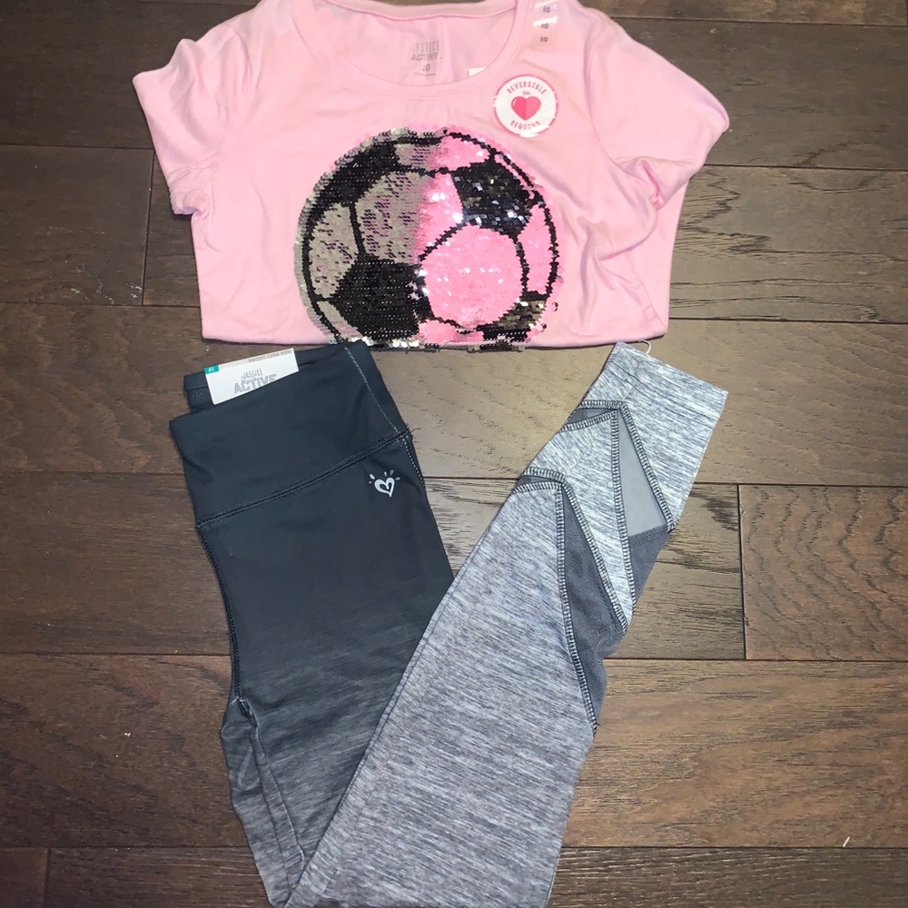 Justice 2 Piece Set (legging and shirt)